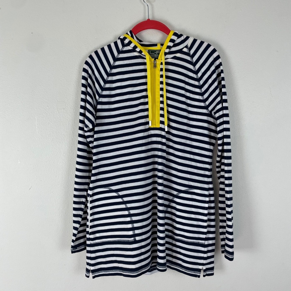 Lauren Active Ralph Lauren Striped Hoodie Tunic Top - Women's Medium‎